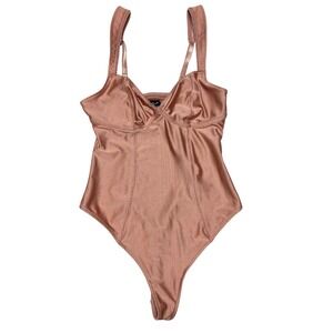 Out From Under Bodysuit Women Small Blush Pink Stretch Thong Urban Outfitters
